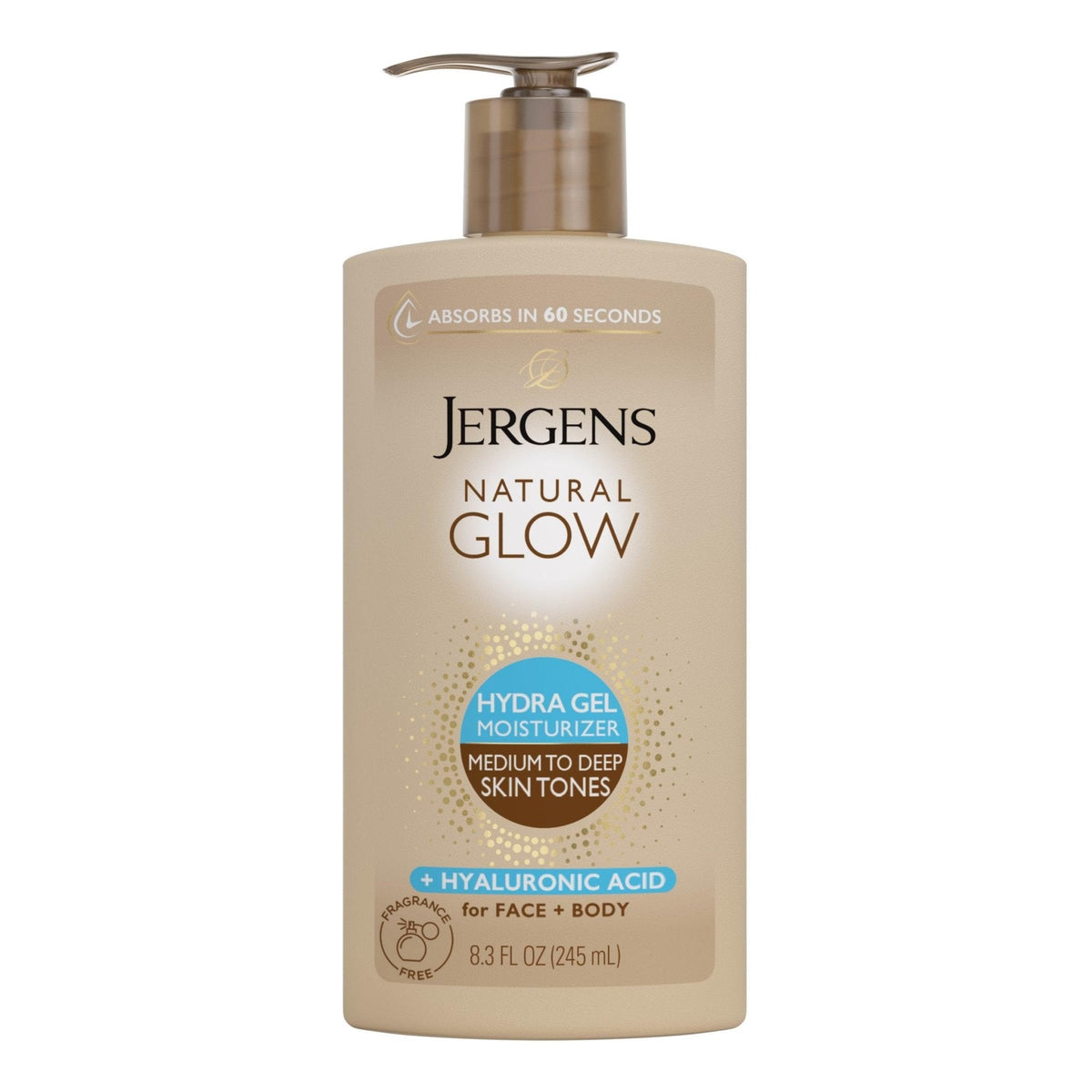 Jergens Natural Glow Hydra Gel Moisturizer, Hyaluronic Acid Tanning Lotion, Hydrating Tanning Gel, Fragrance-Free Self Tanner - PrimeBioHealth - canada supplements