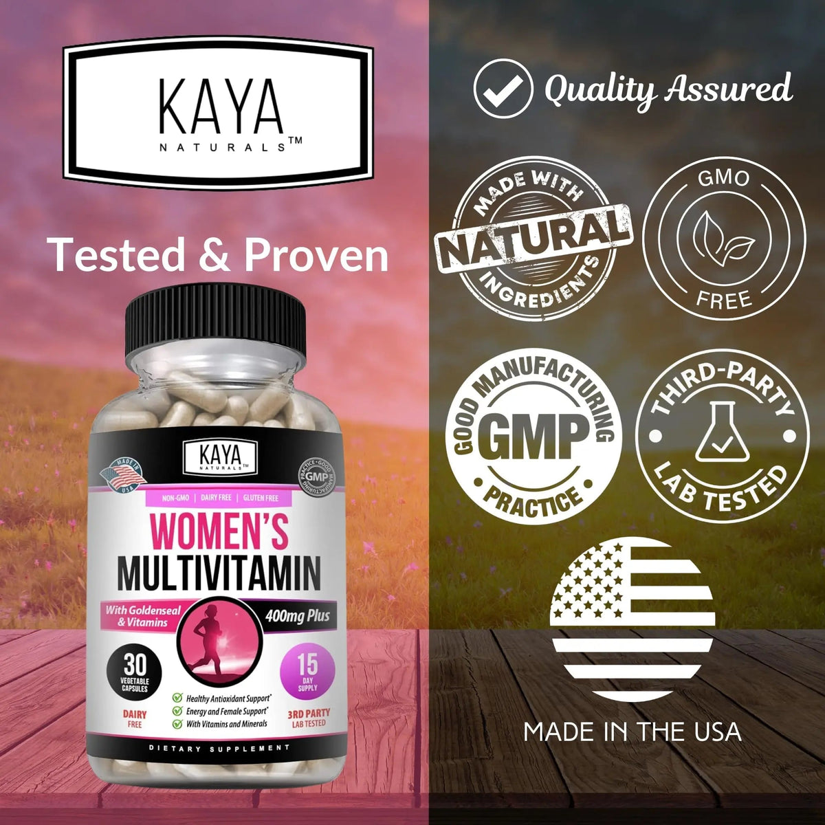 Kaya Naturals Women's Multivitamin, Overall Healthy Antioxidant, and Immune Support, Vitamins A, D, C, E, Biotin - PrimeBioHealth - canada supplements