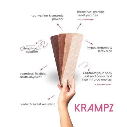 Krampz Menstrual Pain Relief Patches, Period Wellness, and Discomfort Support for Women, Style 118 - PrimeBioHealth - canada supplements