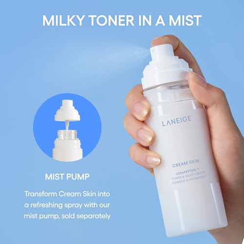 LANEIGE Cream Skin Toner & Moisturizer Mini: Lightweight Refillable Korean Milky Toner with Ceramide - PrimeBioHealth - canada supplements
