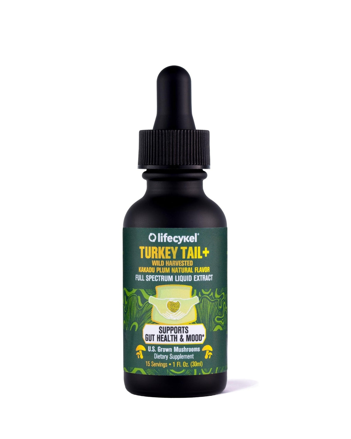 Life Cykel -Turkey Tail Mushroom Liquid Extract Kakadu Plum- 100% Organic Turkey Tail Mushrooms-Immune Support Supplement Immune Defense Antioxidants Vitamin C Made in US, 2 Fl oz(Packaging May Vary) - PrimeBioHealth - canada supplements