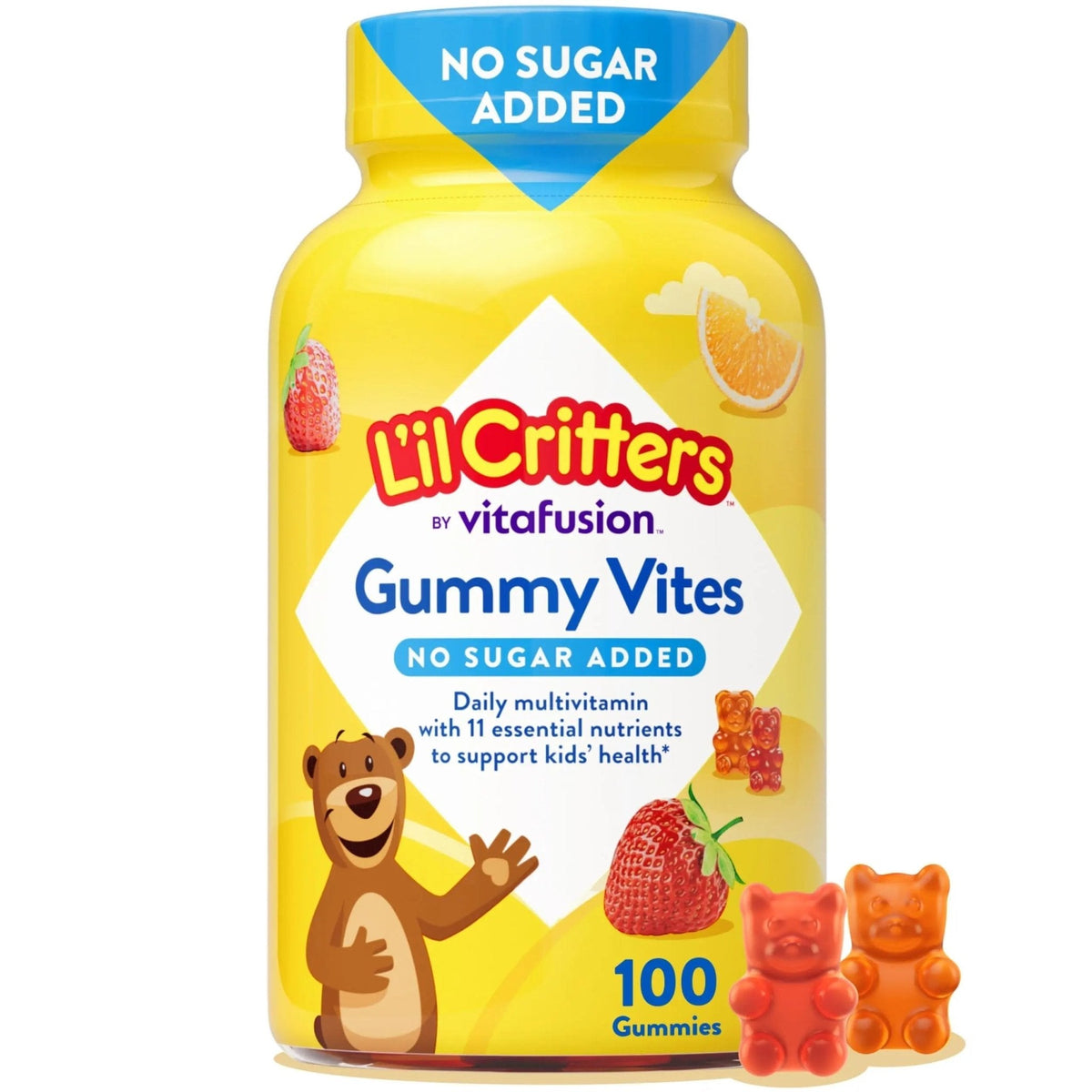 L’il Critters Gummy Vites No Sugar Added Daily Gummy Multivitamin for Ages 2+ Toddlers & Kids, Vitamin C, D3 for Immune - PrimeBioHealth - canada supplements