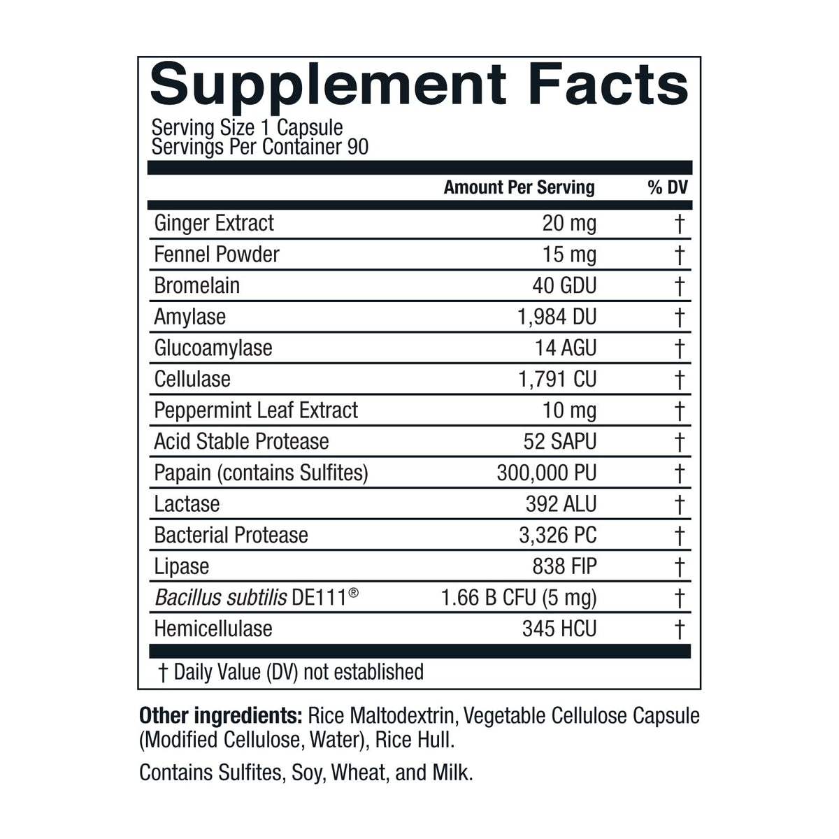 Live Conscious DigestWell Immediate Support - Fast-Acting Digestive Support | Broad Spectrum Enzyme, Probiotic & Herbal Formula - Decreases Everyday Gas & Bloating - 90 Capsules - PrimeBioHealth - canada supplements