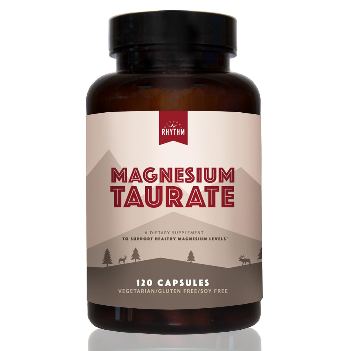 Magnesium Taurate 750mg (150mg Elemental Magnesium) – 120 Vegetarian Capsules – High-Absorption Magnesium Taurate Supplement for Heart, Muscle, and Nerve Support - PrimeBioHealth - canada supplements