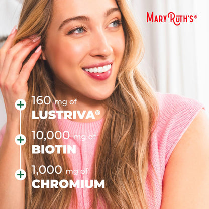 MARYRUTH'S Liquid Multivitamin + Hair Growth | Biotin 10000mcg | Lustriva Hair Growth Supplement | Clinically Tested in Women for Thicker Hair - PrimeBioHealth - canada supplements