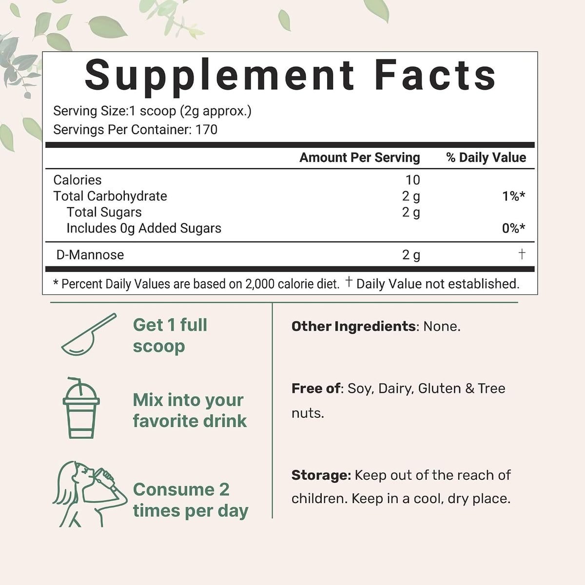 Micro Ingredients D Mannose Powder, Pure Mannose Supplement, Quick Water Soluble, Support Urinary Tract Cleanse & Bladder Health, Premium Mannose for Women and Men, Vegan Friendly. - PrimeBioHealth - canada supplements