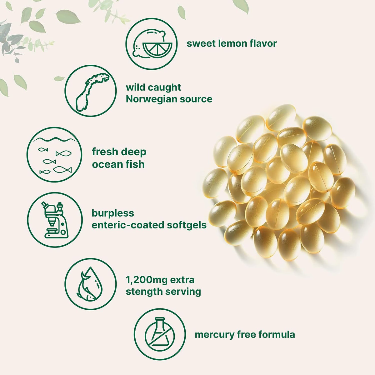 Micro Ingredients Extra Strength Omega 3 Fish Oil Supplements 1,200mg Per Serving, 240 Softgels | Lemon Flavored | Burpless | Essential Fatty Acids | EPA 220mg + DHA 150mg | Deep Sea Fish - PrimeBioHealth - canada supplements