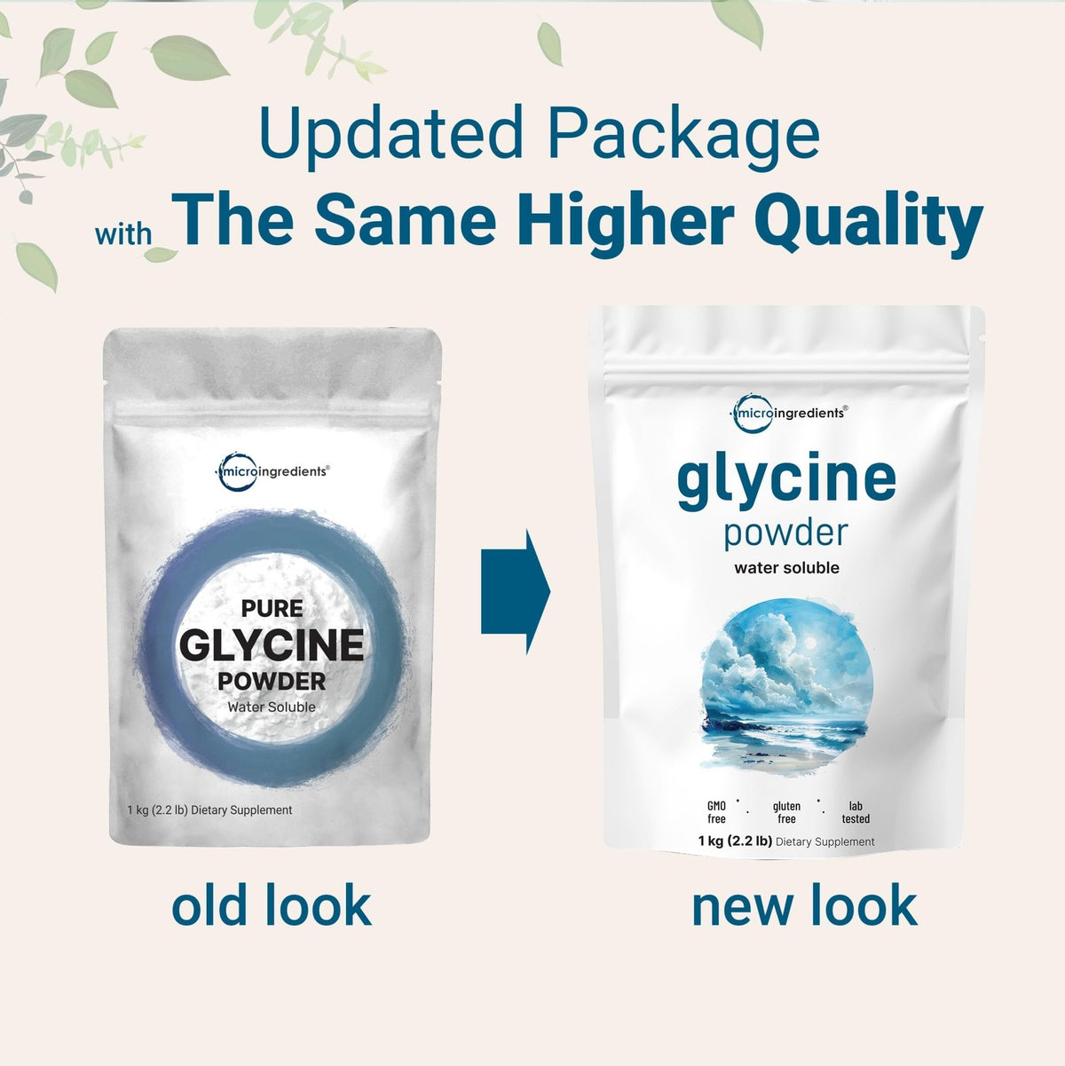 Micro Ingredients Glycine Powder, 1KG (2.2 Pounds), Glycine 1000mg Per Serving, Water Soluble and Products of USA - PrimeBioHealth - canada supplements