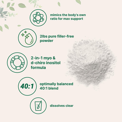 Micro Ingredients Myo-Inositol & D-Chiro Inositol Powder 1lb, 221 Servings | 40:1 Ideal Ratio Inositol Supplement for Women* | Support Hormonal Balance & Ovarian Health* | Non-GMO, Vegan, Filler-Free - PrimeBioHealth - canada supplements