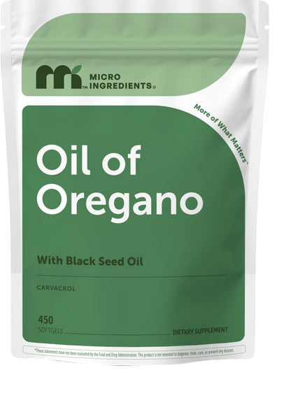 Micro Ingredients Oil of Oregano Softgels, 300 Count | 2 in 1 Formulated with Black Seed Oil | 4X Strength Carvacrol & Thymoquinone | Plant Based, Non-GMO - PrimeBioHealth - canada supplements