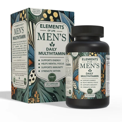 Multivitamin for Men with Vitamin D, K2, Zinc, Vitamin B12, A, E, B6, Calcium – Immune Health & Energy Support Daily Mens Multivitamins - PrimeBioHealth - canada supplements