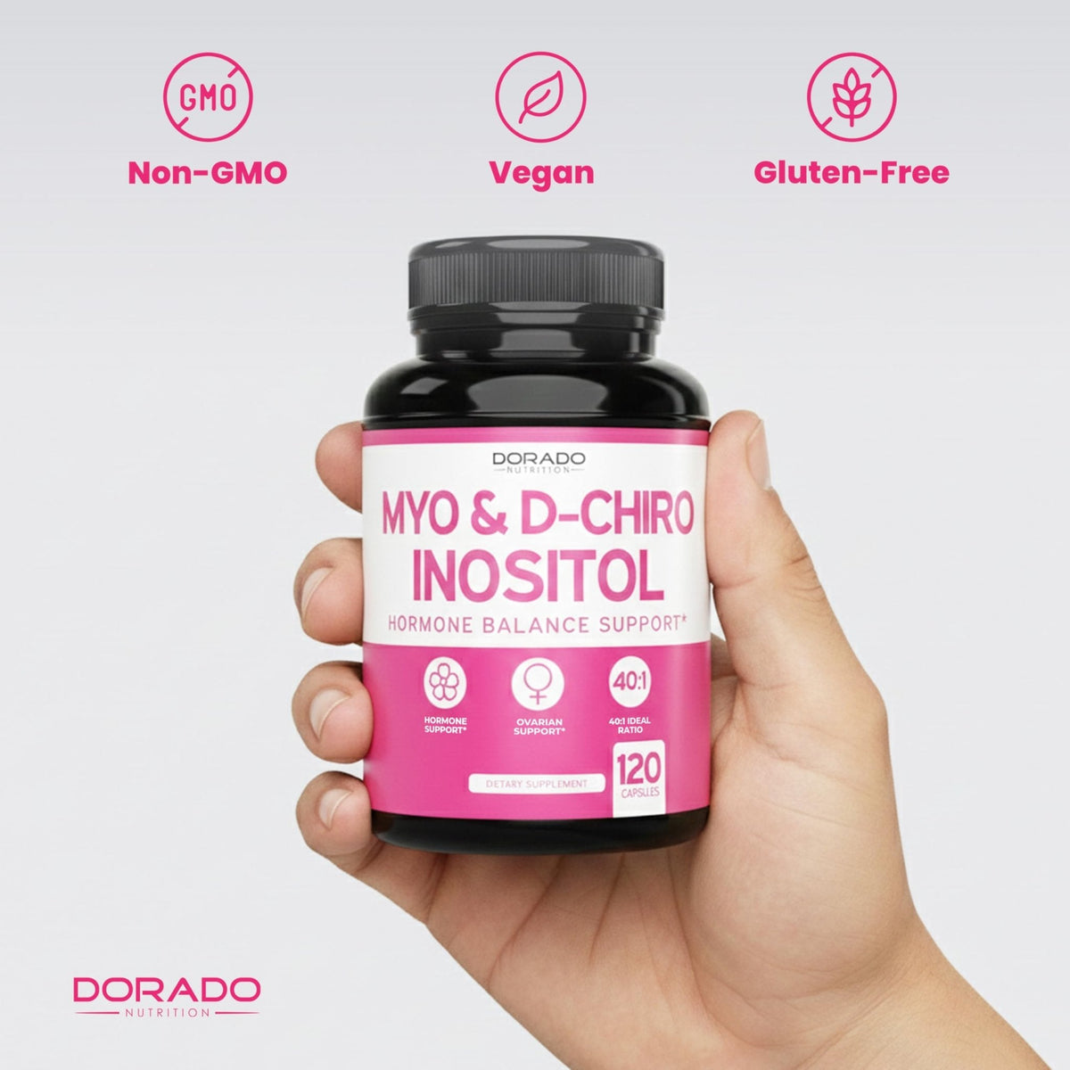 Myo-Inositol & D-Chiro Inositol Supplement For Women (120 Capsules, 2050mg Per Serving Ideal 40:1 Ratio Myo Inositol) Hormone Balance for Women - Third Party Tested - PrimeBioHealth - canada supplements