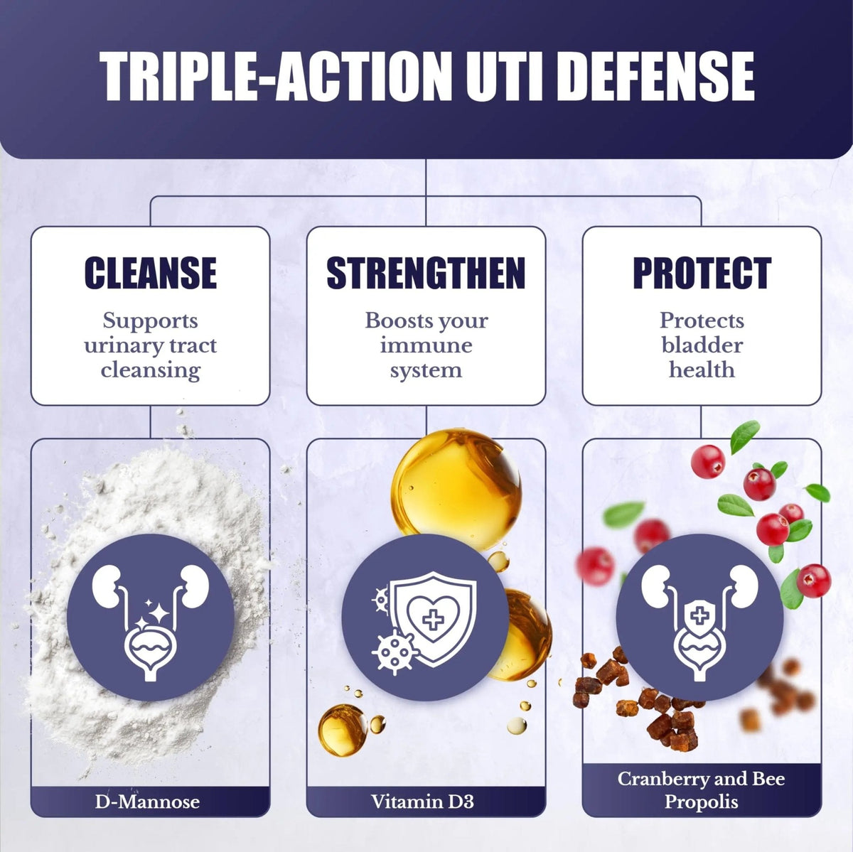 NATION HEALTH MD UroBliss Formula for Urinary Tract Support - D Mannose 1000mg Capsules with Cranberry Extract for Feminine Care and UTI-Health, 60 Capsules - PrimeBioHealth - canada supplements
