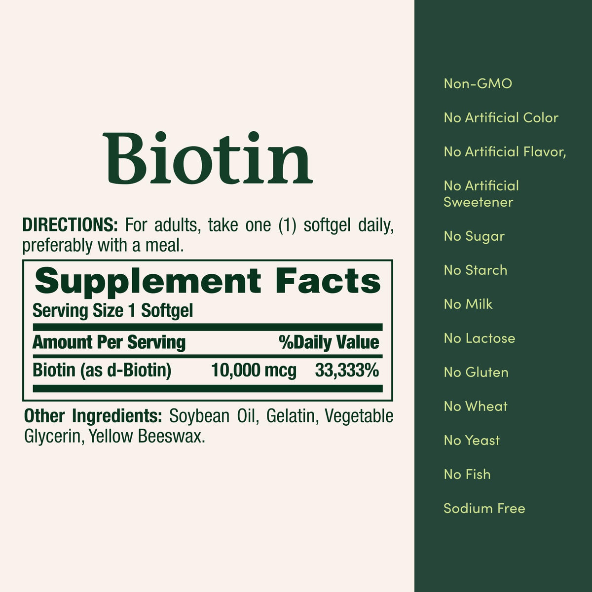Nature's Bounty Biotin Hair Skin and Nails Vitamins, Supports Healthy Hair, Skin and Nails, 10,000 mcg, 120 Softgels (Pack of 1) - PrimeBioHealth - canada supplements