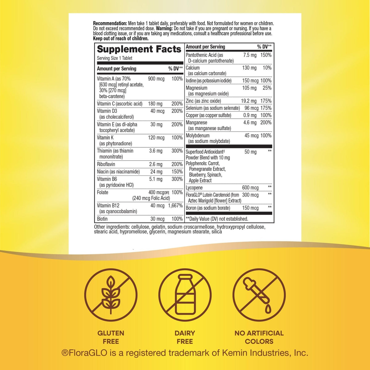 Nature’s Way Alive! Men’s 50+ Multivitamin Complete Tablets, Daily Multivitamin for Men Over 50, Supports Cellular Energy Metabolism - PrimeBioHealth - canada supplements
