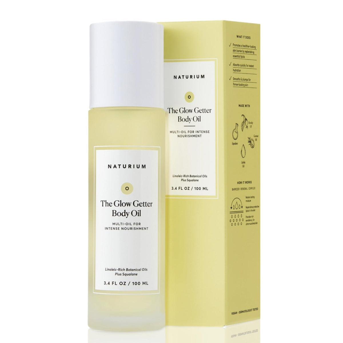 Naturium The Glow Getter Body Oil, Multi-Oil for Intense Nourishment, Hydrating & Moisturizing Formula, Vegan & Cruelty-Free, 3.4 oz - PrimeBioHealth - canada supplements