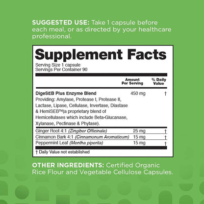 nbpure Vegan Digestive Enzyme Complex – Daily Bloating, Gas, & Food Digestive Support for Women & Men – 12 Enzymes & 3 Herbs – Lactase, Protease, Lipase - PrimeBioHealth - canada supplements
