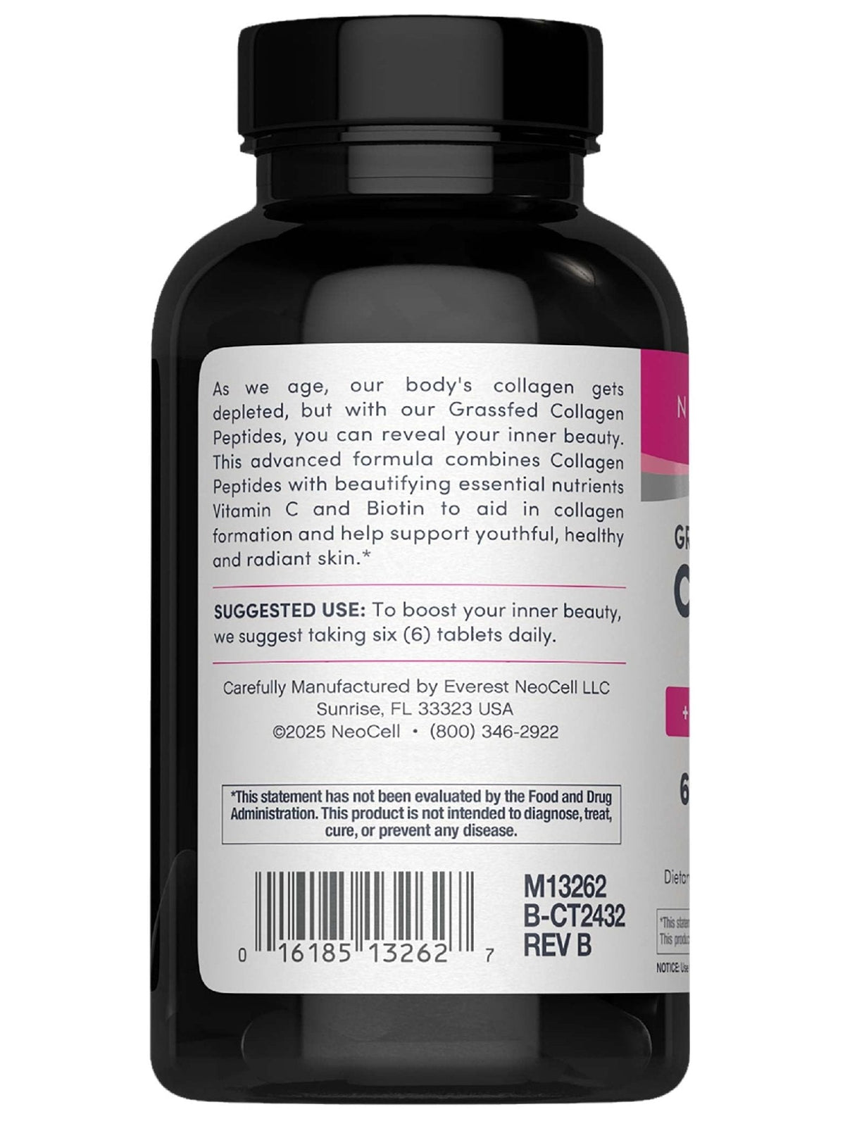 NeoCell Collagen Peptides Pills | 270 Caplets | with Vitamin C and Biotin | Grass Fed Bovine | Hair, Skin, & Nails | for Women and Men - PrimeBioHealth - canada supplements