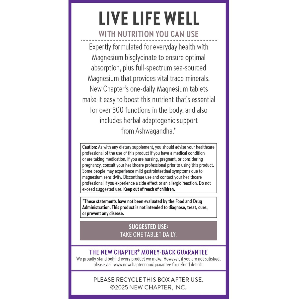 New Chapter Magnesium + Ashwagandha Supplement, 325 mg with Magnesium Glycinate for Muscle Relaxation & Recovery, Heart, Nerve & Bone Health, 2.5X Absorption - PrimeBioHealth - canada supplements