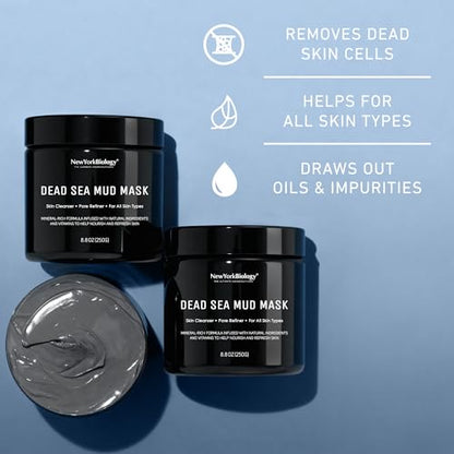 New York Biology Dead Sea Mud Mask for Face and Body | Spa Quality Pore Refiner for Oily Skin | Natural Skincare for Women & Men - PrimeBioHealth - canada supplements