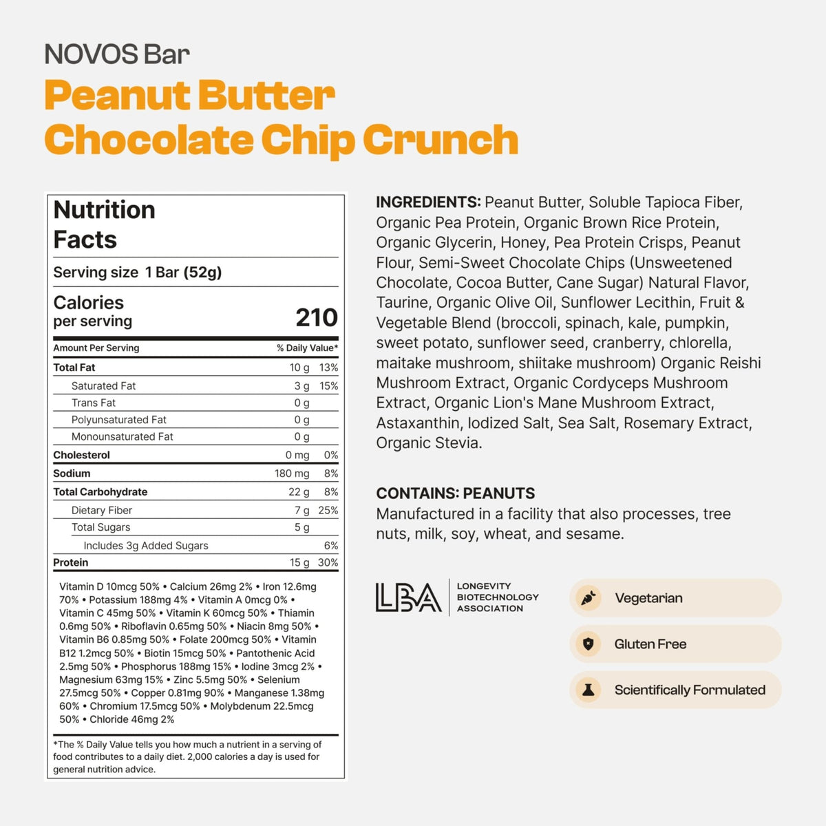 Novos Longevity Protein Bar | 15g Protein, 20 Superfoods, 5 Longevity Ingredients for Men & Women | Supports Skin, Mind & Mood | Mixed Berry Crunch (12-Pack) - PrimeBioHealth - canada supplements