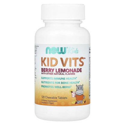 NOW Foods Kid Vits Berry Lemonade 120 Chewable Tablet - PrimeBioHealth - canada supplements