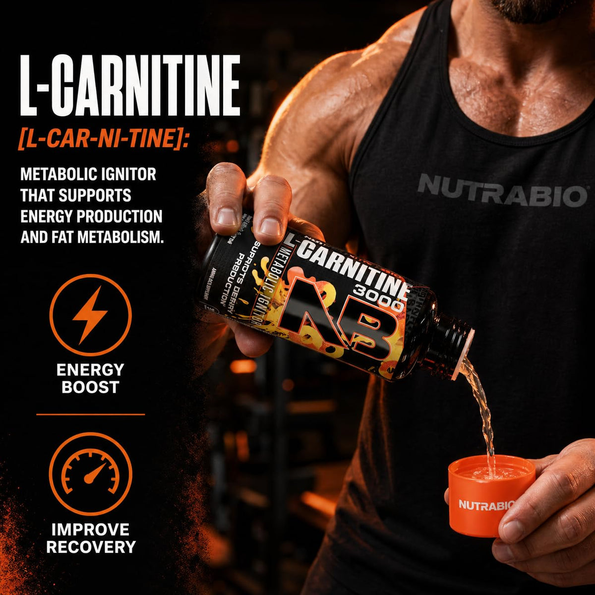 NutraBio – L-Carnitine Liquid Shots – 3000mg, (Green Apple) – 10mg of Vitamin B-5 – Zero Carbs & Sugars – Energy Production – Muscle Recovery - PrimeBioHealth - canada supplements