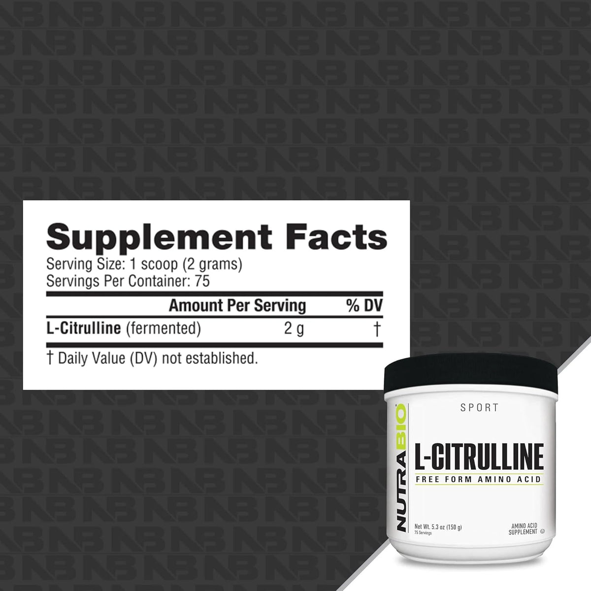 NutraBio L-Citrulline, Free Form Amino Acid, 5.3 oz (150 g) - PrimeBioHealth - canada supplements