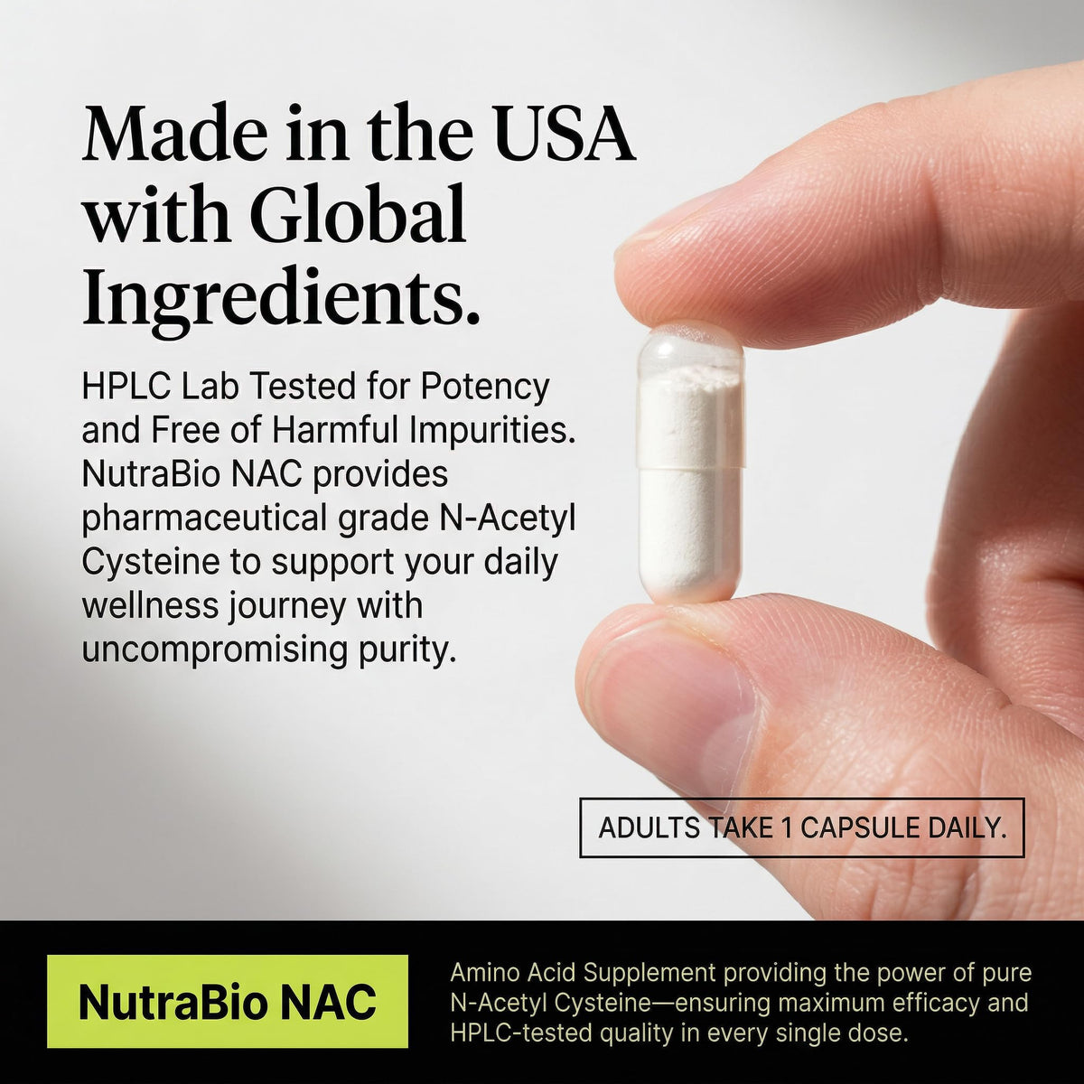 NutraBio N-Acetyl Cysteine Supplement (NAC) - 90 Capsules, 600mg Each - Powerful Anti-Oxidant - Immune Support - Boost Glutathione - PrimeBioHealth - canada supplements