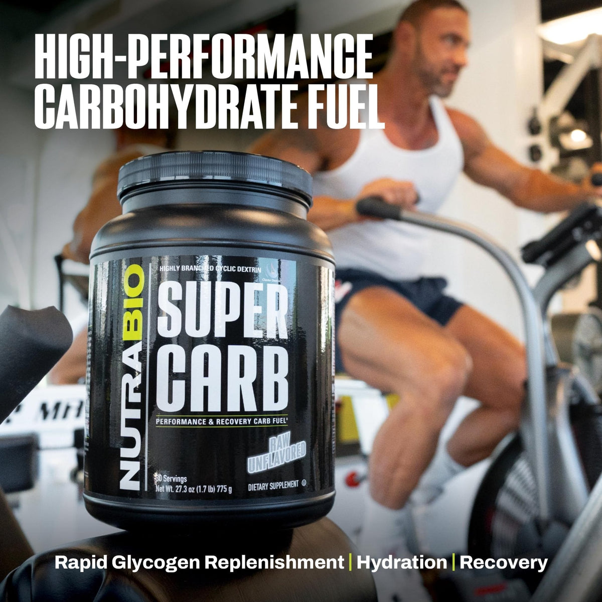 NutraBio Super Carb, Carbohydrate Powder with Cluster Dextrin & Electrolytes, Advanced Carb Supplement Powder for Workout Fuel, Performance, and Muscle Recovery, Cyclic Dextrin, Unflavored, 30 Sv - PrimeBioHealth - canada supplements