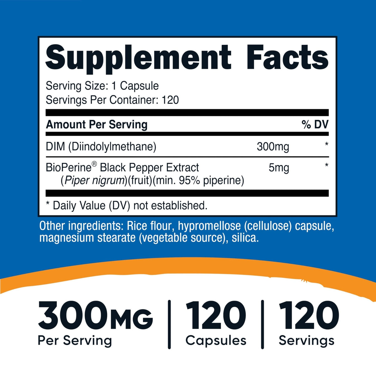 Nutricost DIM (Diindolylmethane) Plus BioPerine 300mg, 120 Vegetarian Capsules - Up to 4 Month Supply, Max Strength DIM Supplement - PrimeBioHealth - canada supplements