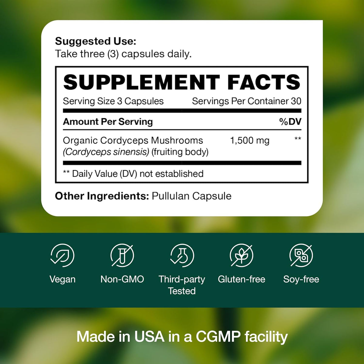 Organic Cordyceps Capsules (Cordyceps Sinensis Mushroom Extract)- 1500mg Per Serving - Energy & Stamina Support - Rich in Alpha Glucan - Vegan, Non GMO, Gluten-Free - 90 Capsules - PrimeBioHealth - canada supplements