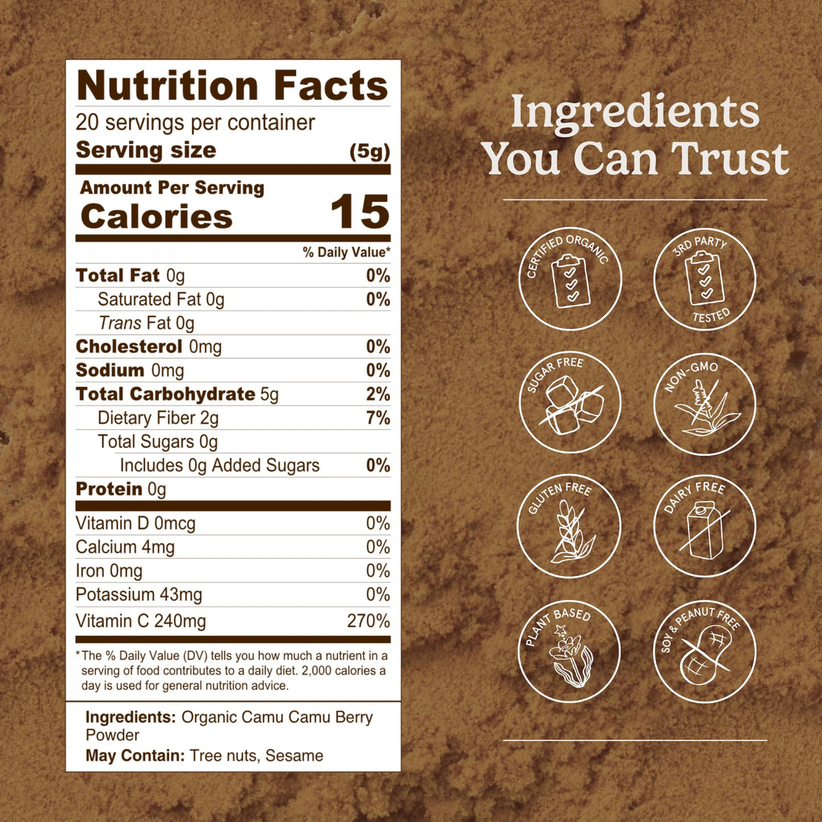 Organic Traditions Camu Camu Powder Organic, Camu Camu Powder from Amazon Superfruit, Rich in Wholefood Vitamin C, Bright Tangy Superfood Ingredient for Smoothies, Plant Based Non GMO, 100g / 3.5oz - PrimeBioHealth - canada supplements
