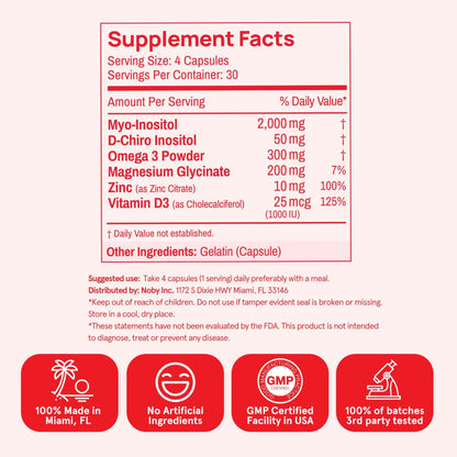 Peach Perfect Inositol Multivitamin – Myo-Inositol & D-Chiro 40:1 Blend, Omega-3, Vitamin D3, Magnesium, Zinc – Supports Women’s Health - PrimeBioHealth - canada supplements