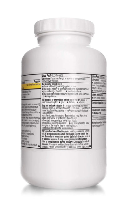 PHARBEST Aspirin 325 mg | Regular Strength | 1000 Count Uncoated Tablets - PrimeBioHealth - canada supplements