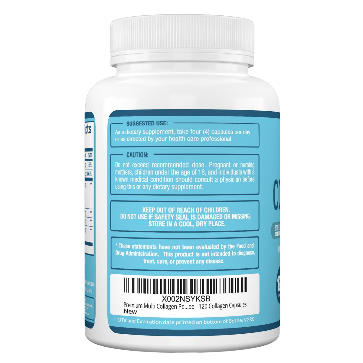 Premium Multi Collagen Peptides (Types I, II, II, V, X) - Collagen Pills for Skin Care, Hair Growth, Nails & Joints - Vitamin C, Hyaluronic Acid - PrimeBioHealth - canada supplements