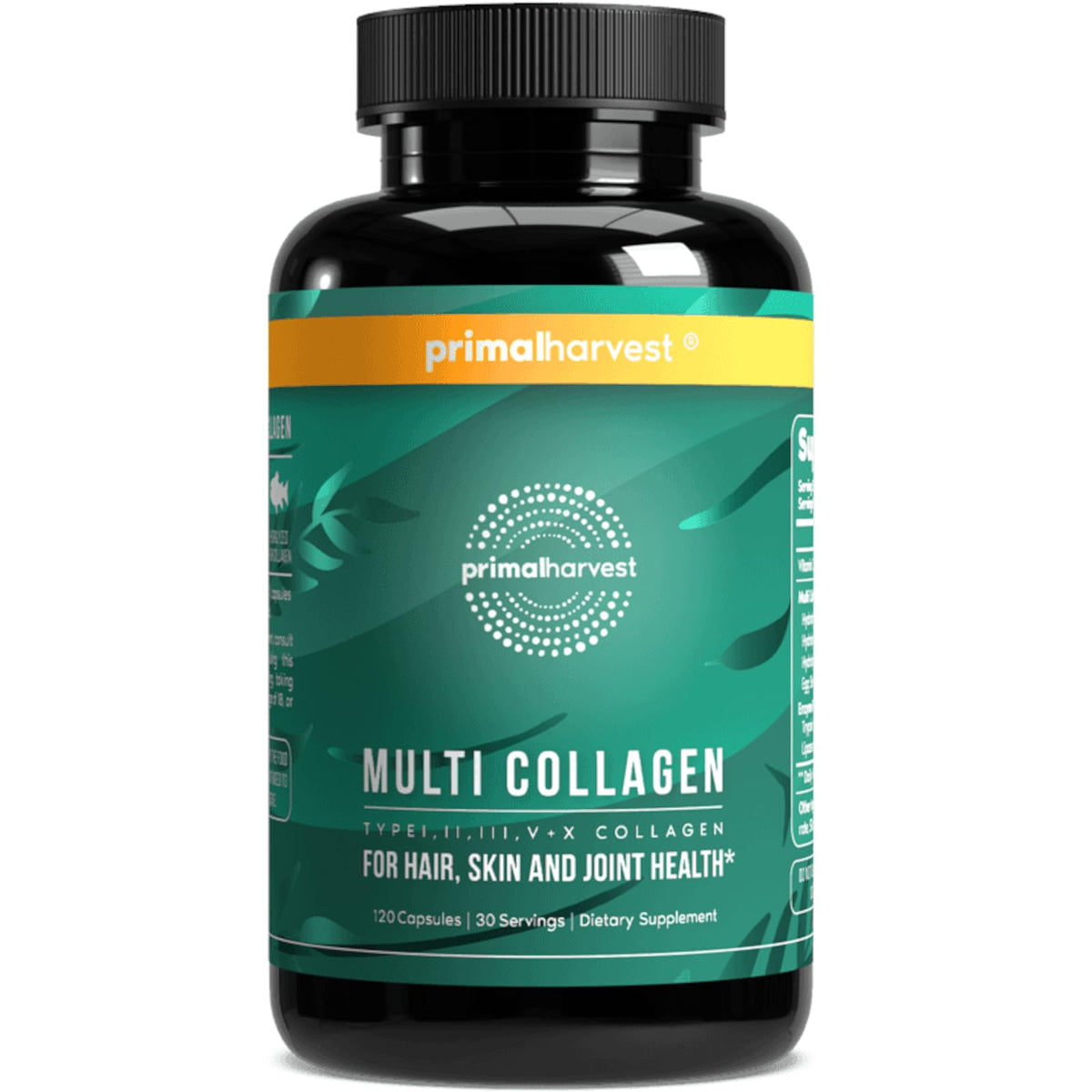 Primal Harvest Multi Collagen Pills for Women and Men (Type I, II, III, V, X) 120 Capsules w/Vitamin C for Hair, Skin, Nails - PrimeBioHealth - canada supplements
