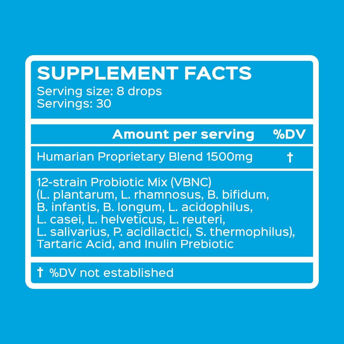 Probonix Humarian Liquid Probiotics for Adults - 12-Strain Probiotic Drops to Fortify Gut Health, Immunity and More - 30-Day Supply - Delicious Grape Flavor - PrimeBioHealth - canada supplements