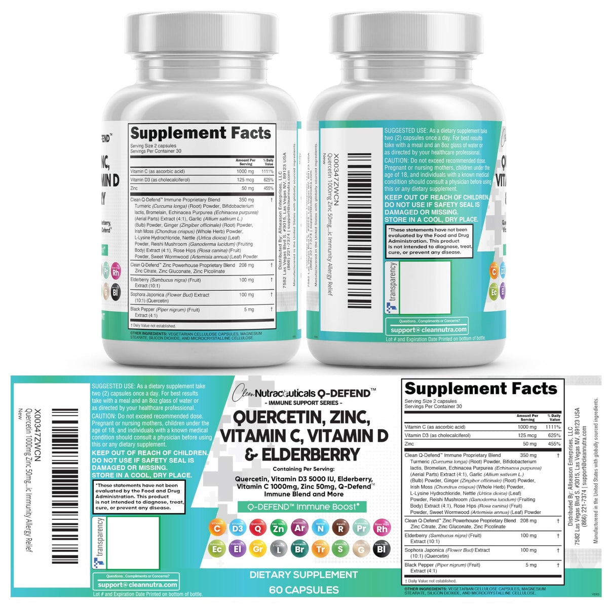 Q Defend Quercetin Supplement with Zinc Vitamin C Vitamin D Elderberry Turmeric Black Pepper Garlic Ginger Sea Moss Lysine Stinging Nettle Reishi Mushroom Immune - PrimeBioHealth - canada supplements