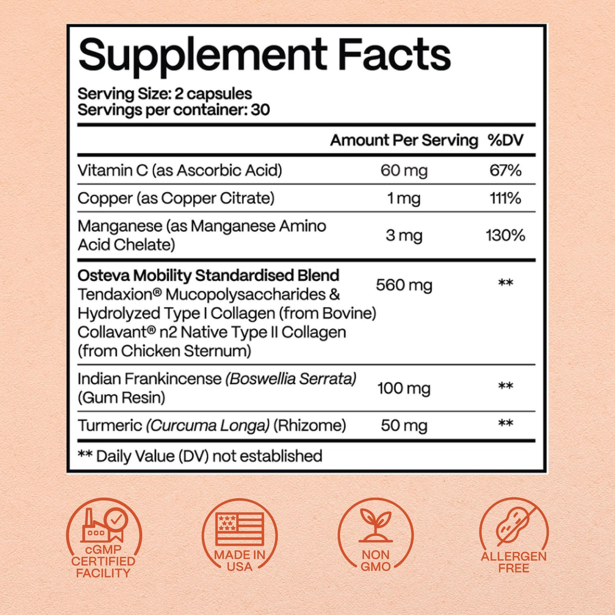 Rejuveen Osteva Joint Support Supplement for Women | High Potency Collagen, Turmeric, Boswellia | for Flexible Cartilage & Tendons, - PrimeBioHealth - canada supplements