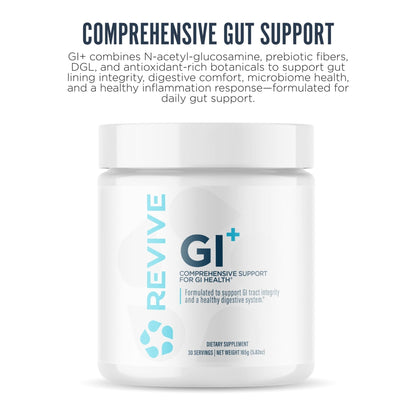 Revive MD Digestive Health Supplement, GI Plus (30 Servings) - Supports Gut Health for Women & Men - Promotes Regularity & Bowel Function - PrimeBioHealth - canada supplements