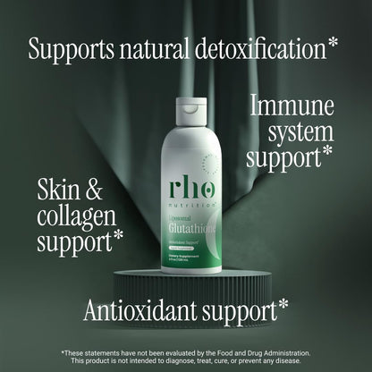 Rho Nutrition Liposomal Glutathione - Ultra High Absorption Liquid Glutathione Supplement - Supports Natural Detoxification, Immune System, Skin Health - PrimeBioHealth - canada supplements