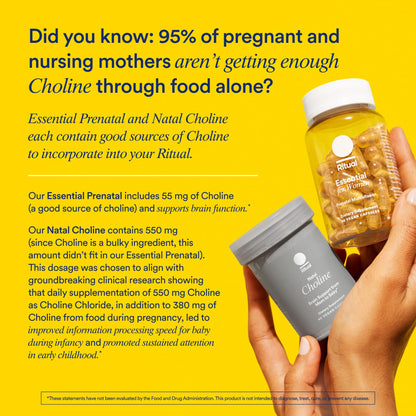 Ritual Prenatal Multivitamin For Women - Key Essential Vitamins and Minerals To Support Mom and Baby During Pregnancy* - Folate, Choline, Omega-3 DHA - PrimeBioHealth - canada supplements