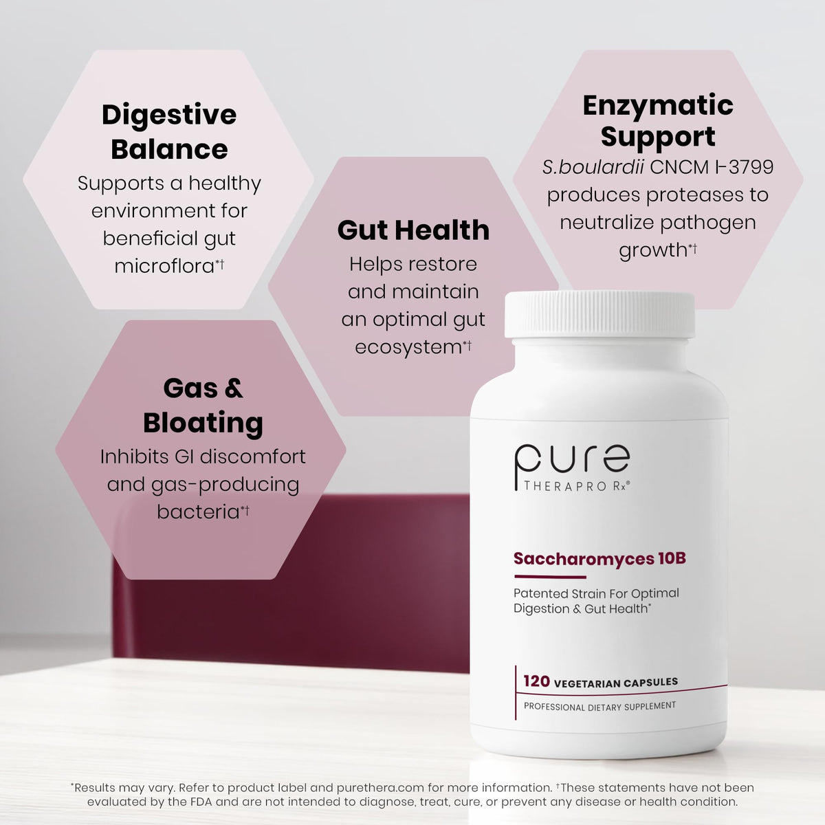 Saccharomyces Boulardii Probiotics 10 Billion CFU Made in USA | No Fillers Patented Strain: Lynside CNCM I-3799 Probiotics for Men and Women | Pure TheraPro Rx, Pharma Grade 120 Count - PrimeBioHealth - canada supplements
