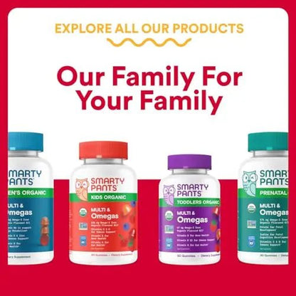 SmartyPants Multivitamin for Men & Women - Improved Formula: Multivitamin Gummies with Omega 3 (DHA/EPA) - PrimeBioHealth - canada supplements