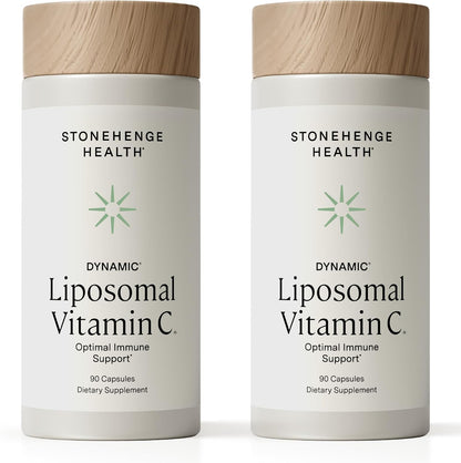 Stonehenge Health Dynamic Liposomal Vitamin C 1500mg - 90 Capsules - Advanced Formula - Phospholipids sourced from Non-GMO Sunflower, Supports Healthy Immune System (Pack of 2) - PrimeBioHealth - canada supplements