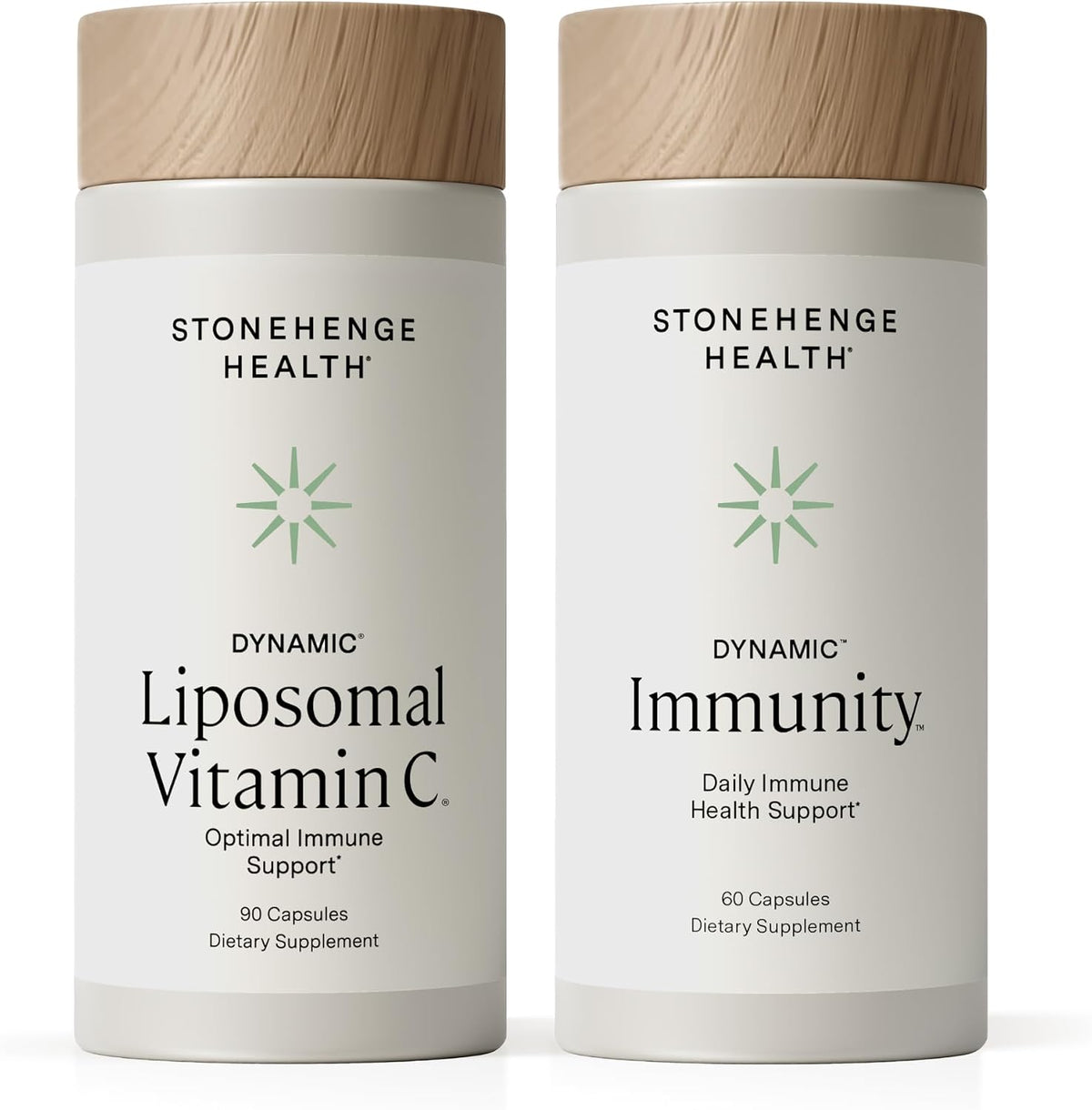 Stonehenge Health Dynamic Liposomal Vitamin C + Dynamic Immunity Bundle Supplements to Support Immune System, Collagen Synthesis, and Brain Health - PrimeBioHealth - canada supplements