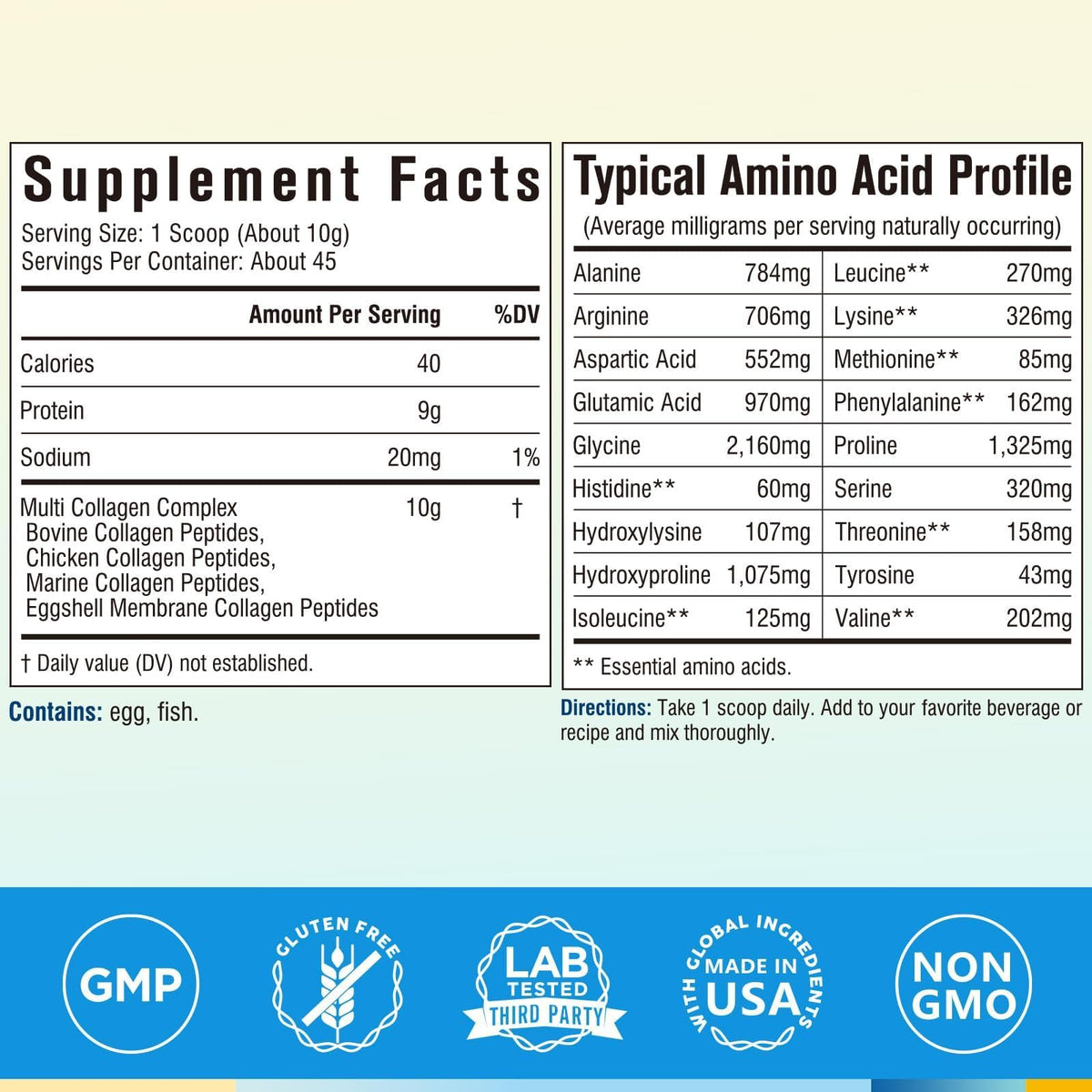 Terranics Multi Collagen Peptides Powder, Type I II III V X Hydrolyzed Collagen for Women+Men, Collagen Supplements, Fast Dissolve - PrimeBioHealth - canada supplements