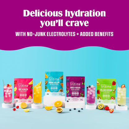 Ultima Replenisher Crave Killer Supplement and Electrolytes Powder – Tropical Fusion, 14 Stickpacks – Hydration Packets that Kick Cravings to The Curb - PrimeBioHealth - canada supplements