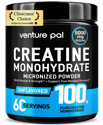 Venture Pal 100% Pure Micronized Creatine Monohydrate Powder, Unflavored Creatine for Women & Men, Vegan, Keto, Gluten Free, 5 g (5000mg) per Serving - PrimeBioHealth - canada supplements